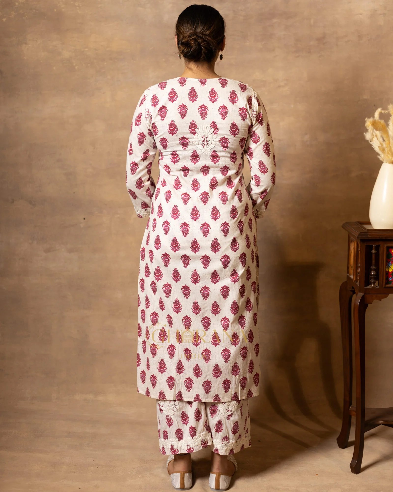 Cotton Coord Floral printed Kurta with Pallazo set