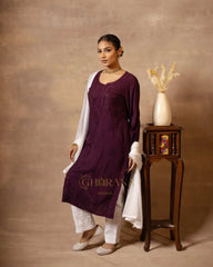 Rayon Chikankari Kurta with Mukaish work