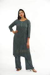 Rayon Chikankari with Mukaish work 2 PC set with Palazzo