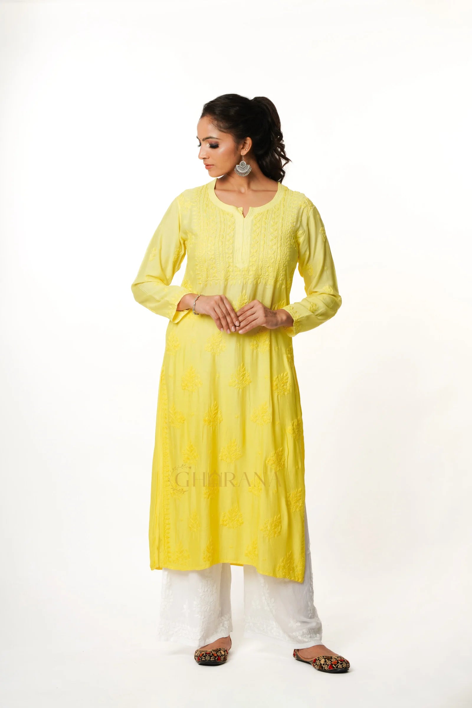 Ruhi Chikankari Muslin Kurta