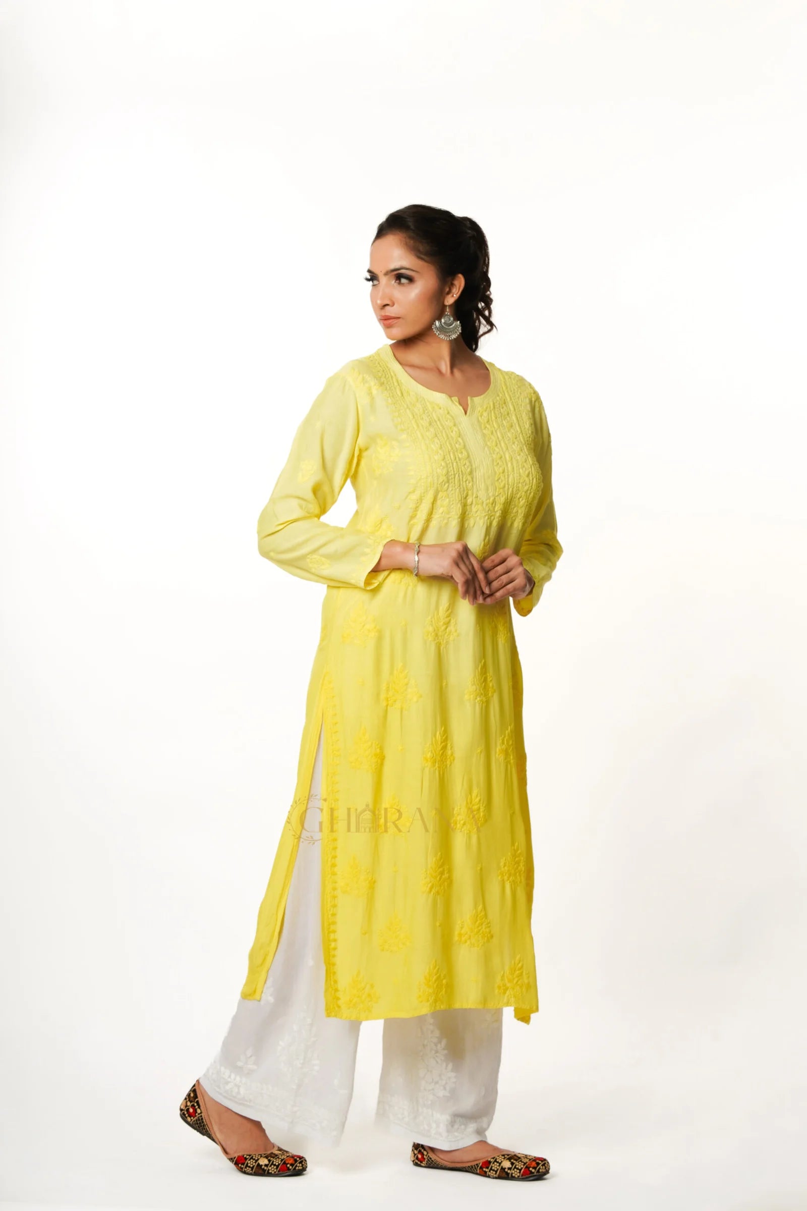 Ruhi Chikankari Muslin Kurta