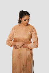 Ruhi Chikankari Chanderi Kurta