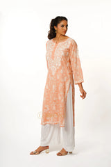 Eesha Chikankari Premium Mulmul Printed Kurta