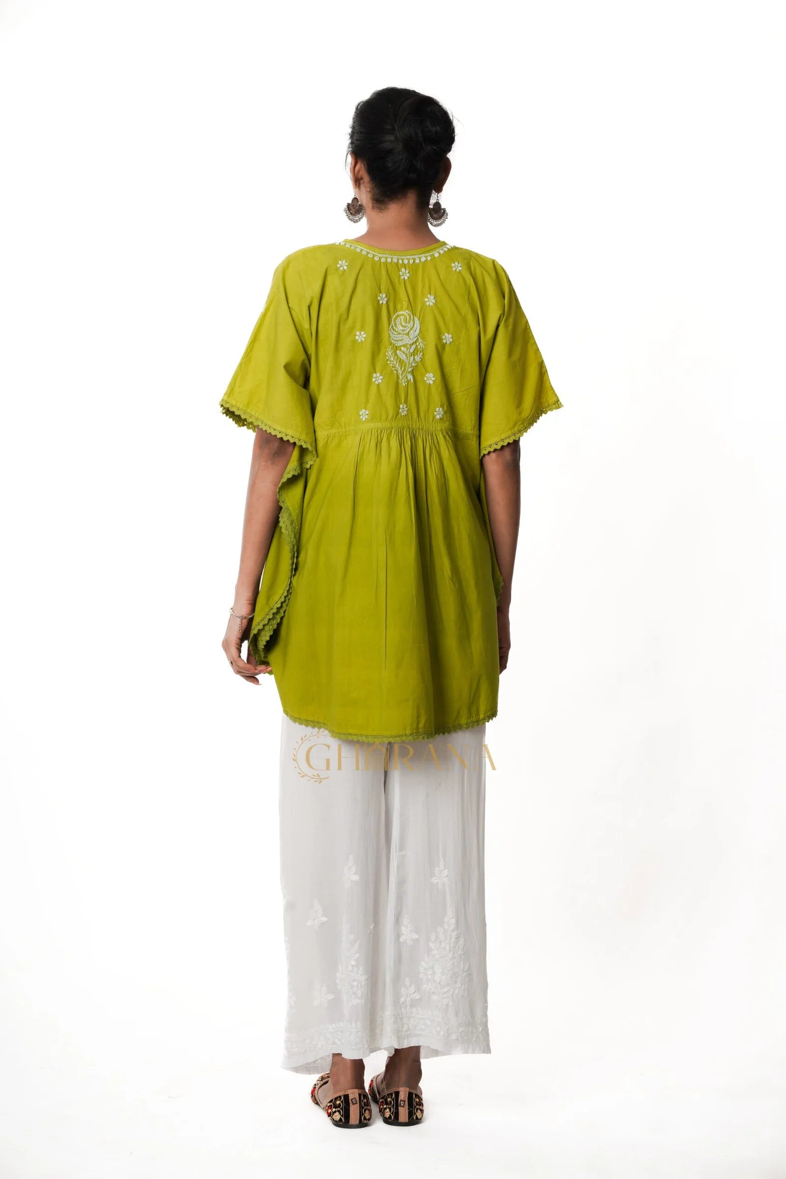 Cotton Chikankari Kaftan