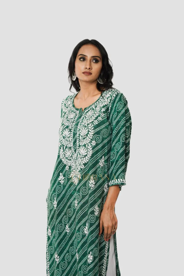 Chandni Chikankari Rayon Printed Kurta