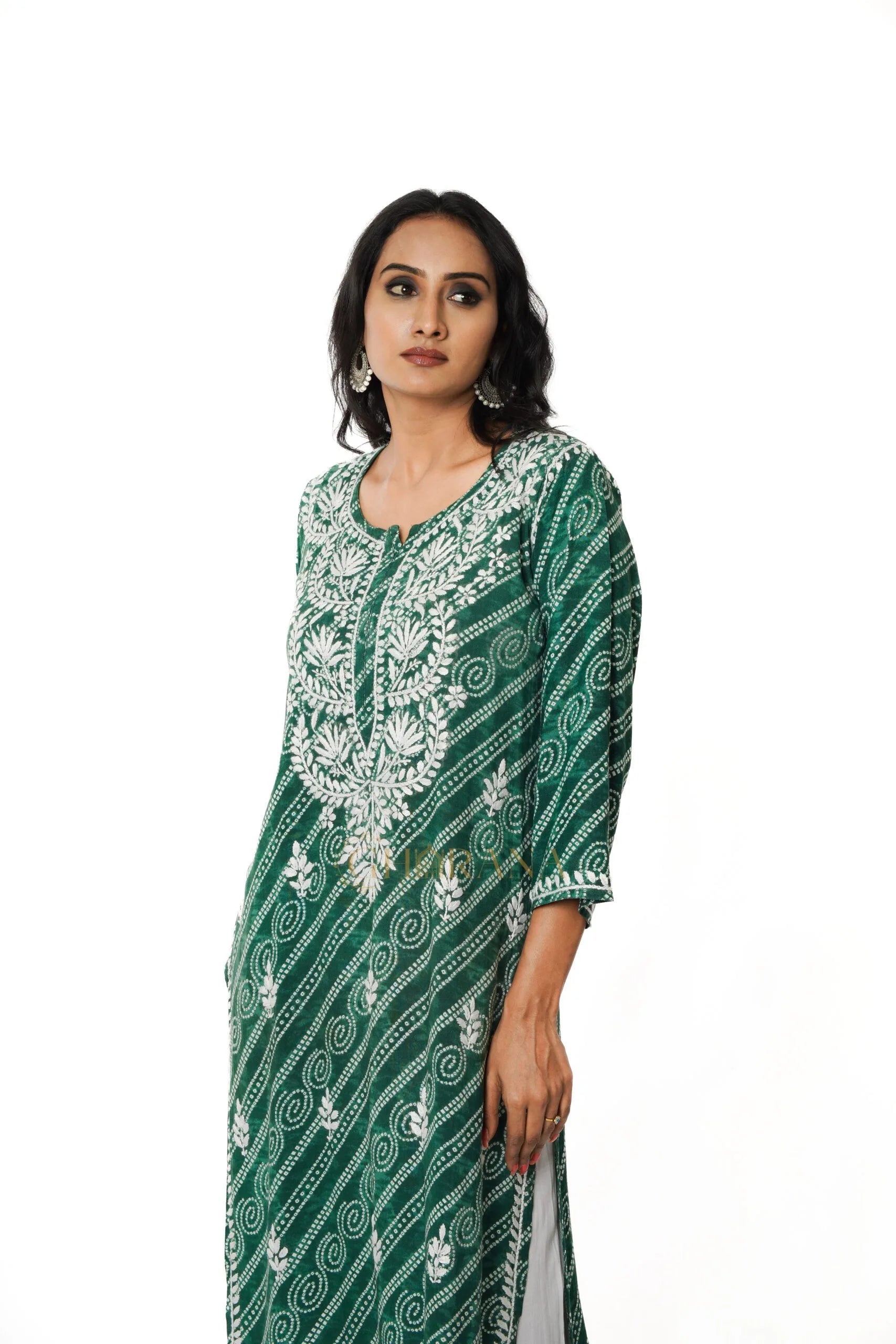 Chandni Chikankari Rayon Printed Kurta