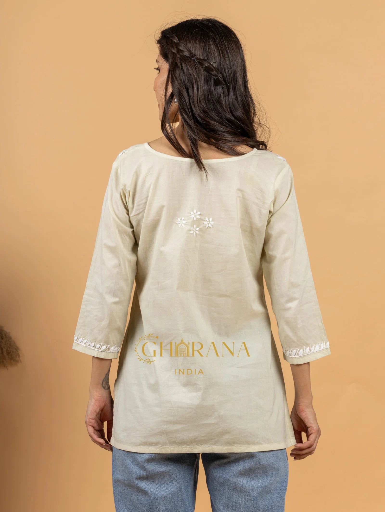 Sahiba Pure Cotton Light Green Chikankari Top
