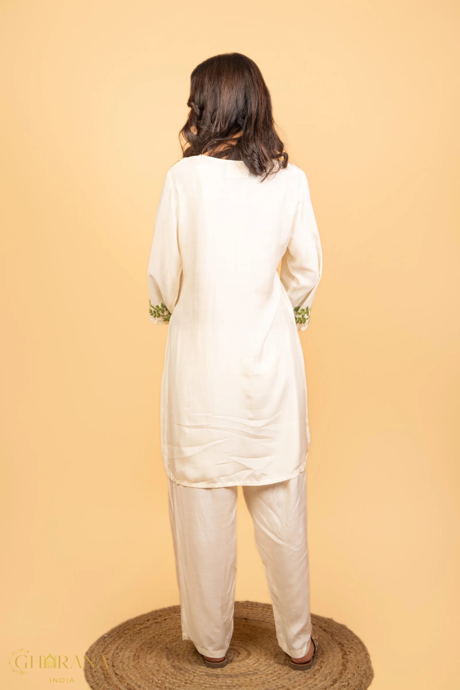 Sahiba Pure Muslin Short Chikankari Kurta