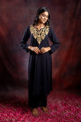 Ishq Rayon Black Chikankari kurta