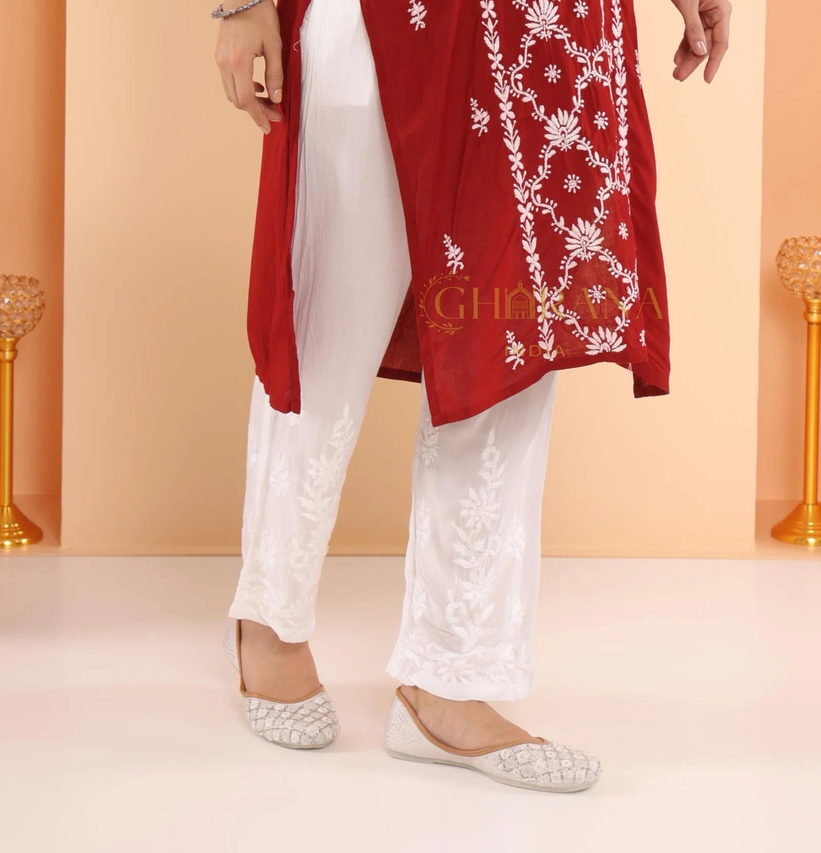 Modal Chikankari Pant