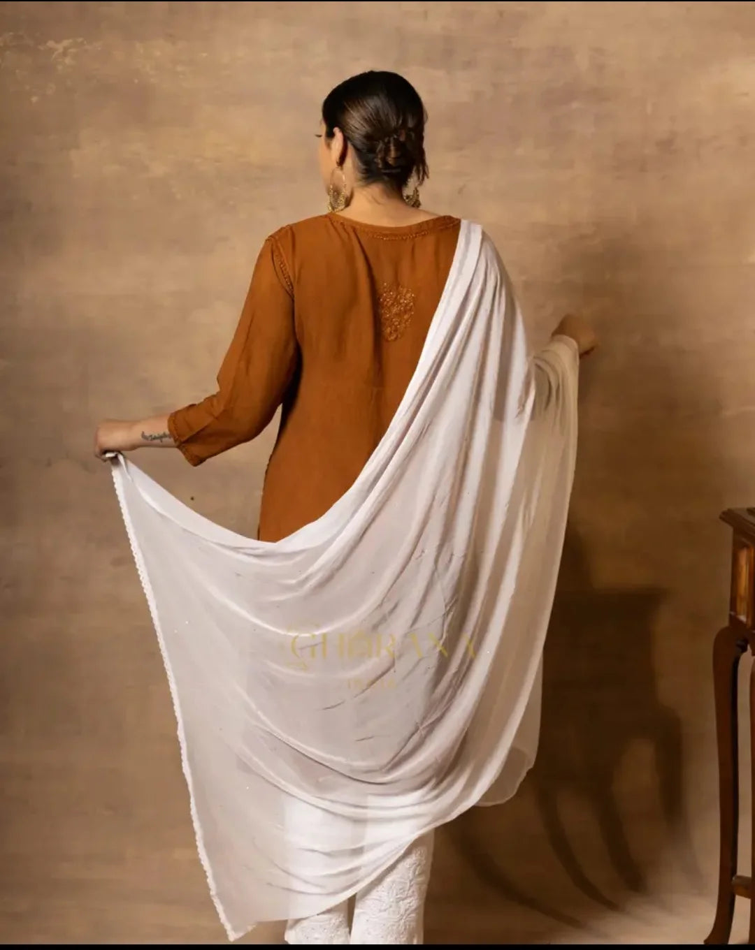 Chiffon Dupatta – White