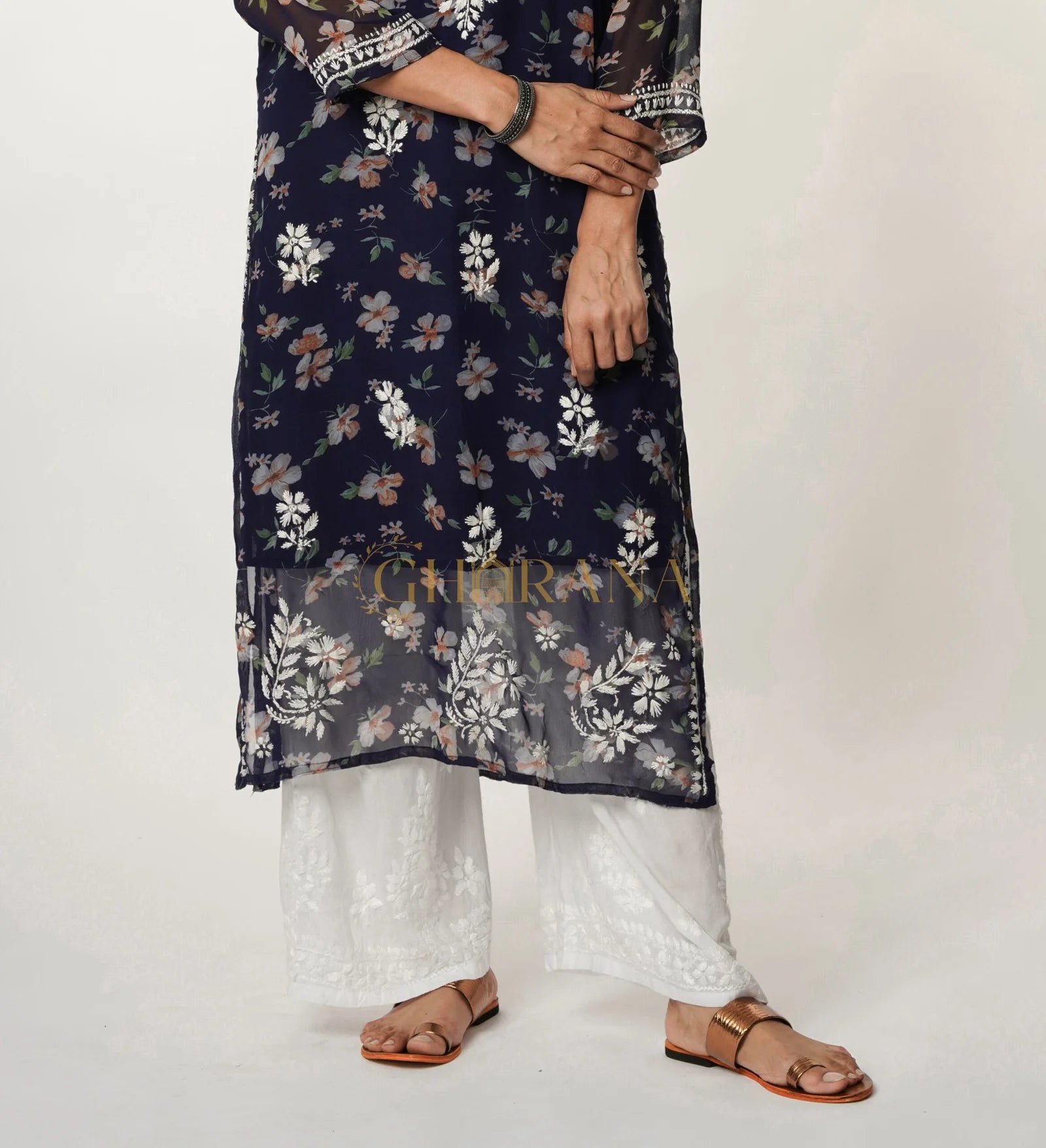 Chikankari Palazzo